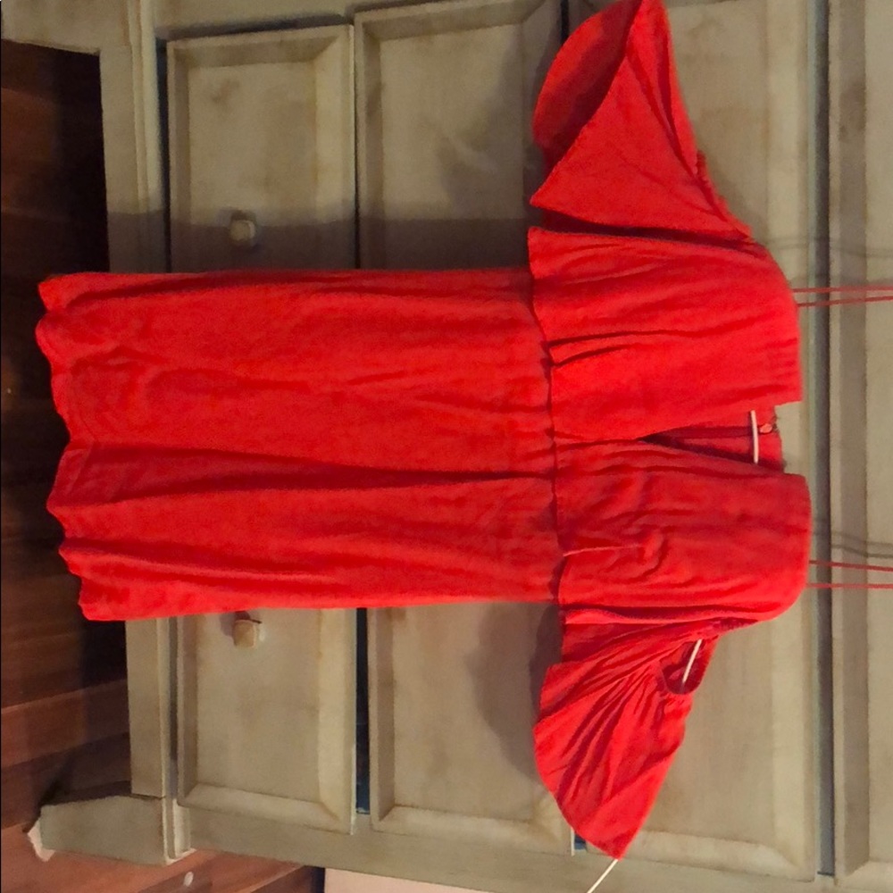 Red Off the Shoulder Dress